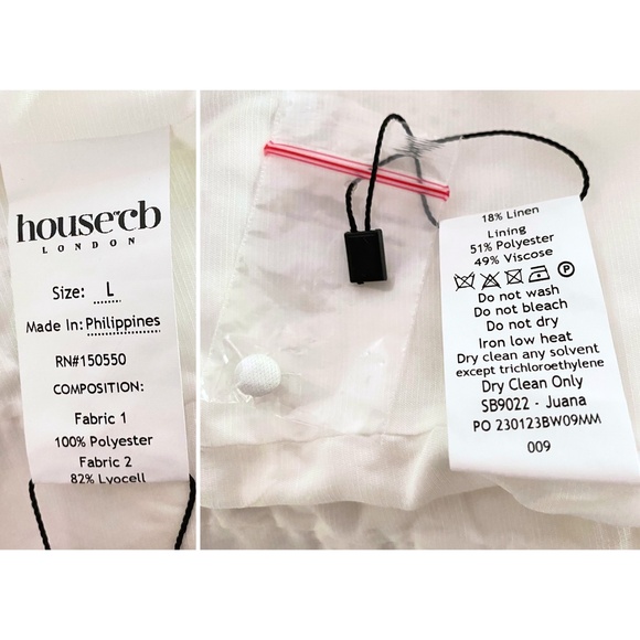 NEW House of CB Juana Top White Large - Picture 17 of 17